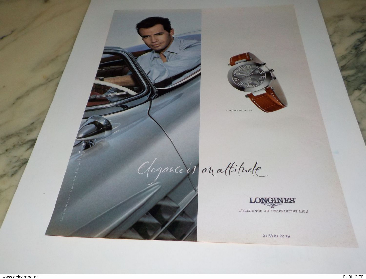 ANCIENNE PUBLICITE ELEGANCE IS AN ATTITUDE MONTRE LONGINES  2003 - Autres & Non Classés