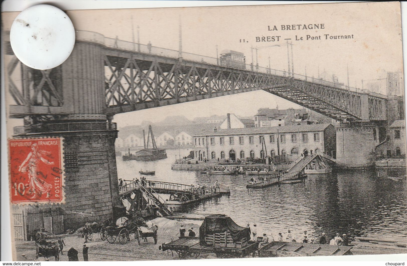 29 - Très Belle Carte Postale Ancienne De  BREST   Le Pont Tournant - Brest