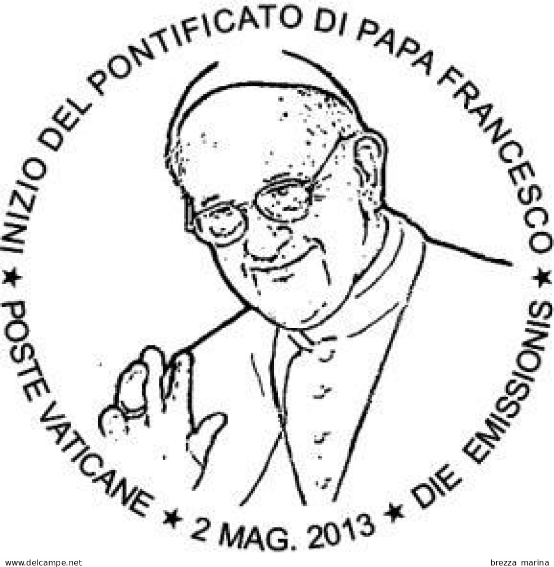 VATICANO - Usato - 2013 - Ritratto Di Papa Francesco - 0,70 - Oblitérés