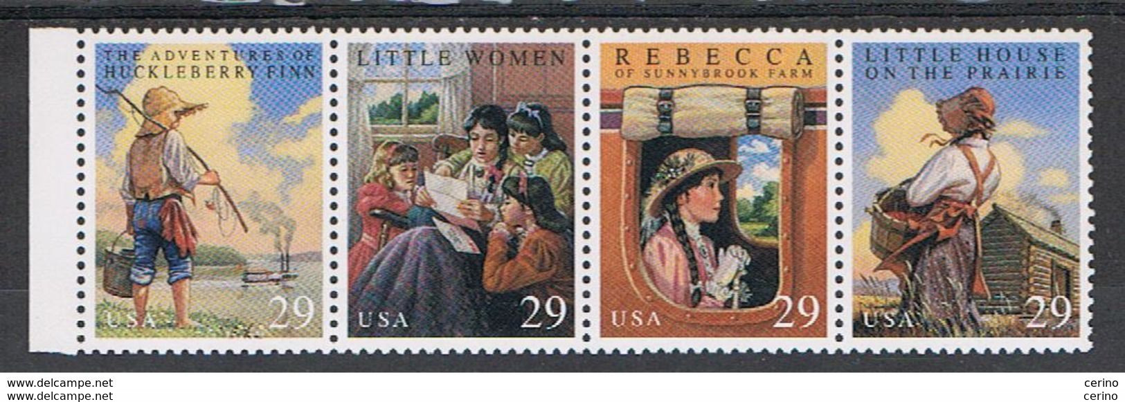 U.S.A.:  1993  KOMPLET  SET  STRIPS  4  STAMPS  UNUSED  -  YV/TELL. 2198/01 - Tiras Cómicas & Múltiples