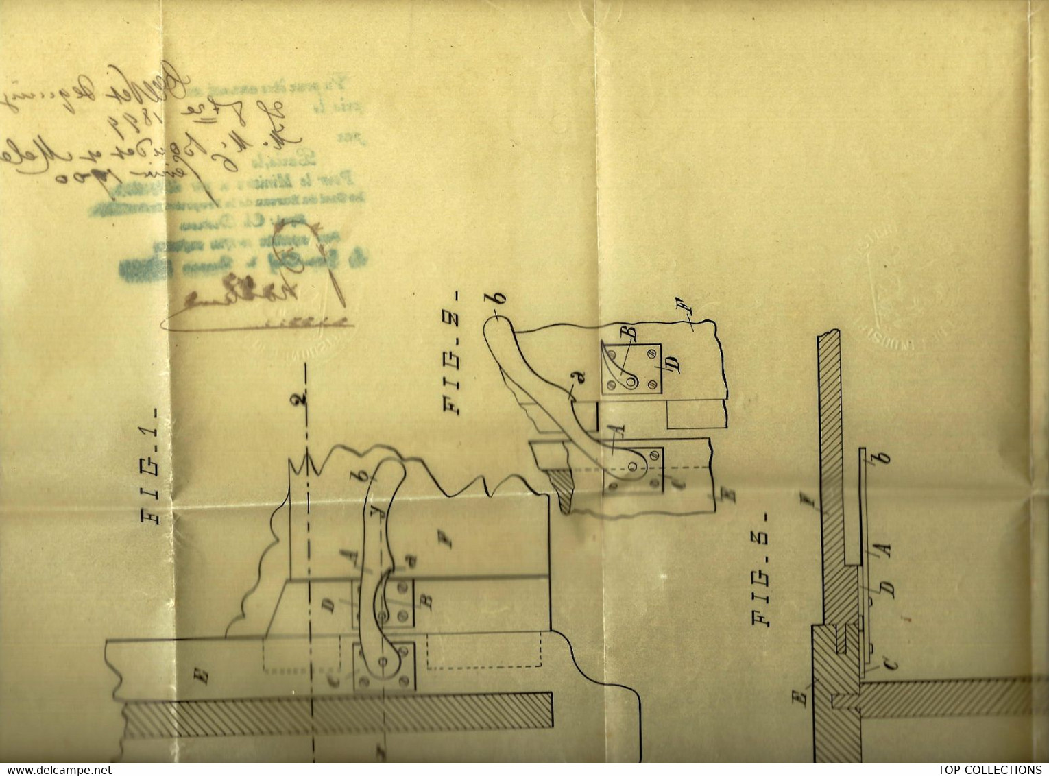 SUPERBE 1898 DOSSIER COMPLET DE DEPOT DE BREVET ET BREVET DELIVRE + PLAN MM. BOUDET ET MELET MENUISERIE B.E. VOIR DETAIL - Maschinen