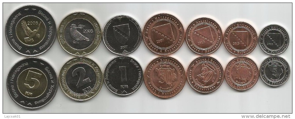 Bosnia And Herzegovina 2005/2013.  Complete  High Grade Coin Set - Bosnia Erzegovina