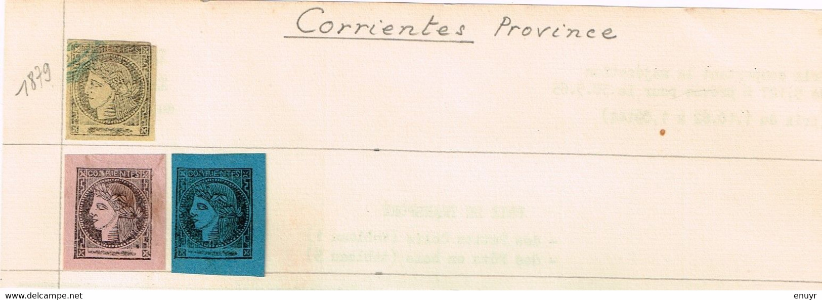 Lot Corrientes 1879 - Corrientes (1856-1880)