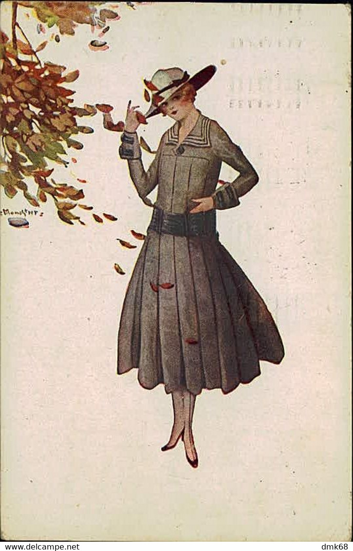 MONESTIER  SIGNED 1920s POSTCARD - WOMAN - SERIE T.A.M. N.7507 (2847) - Monestier, C.