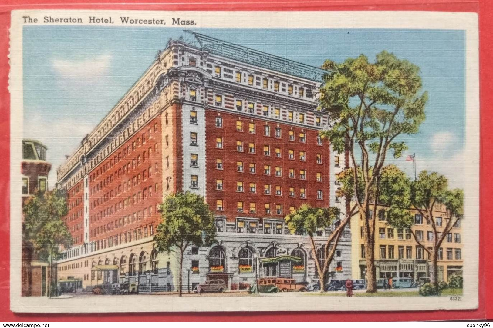 CARTOLINA VIAGGIATA  - THE SHERATON HOTEL - WORCHESTER - MASSACHUSETTS - ANNO 1924 - Worcester