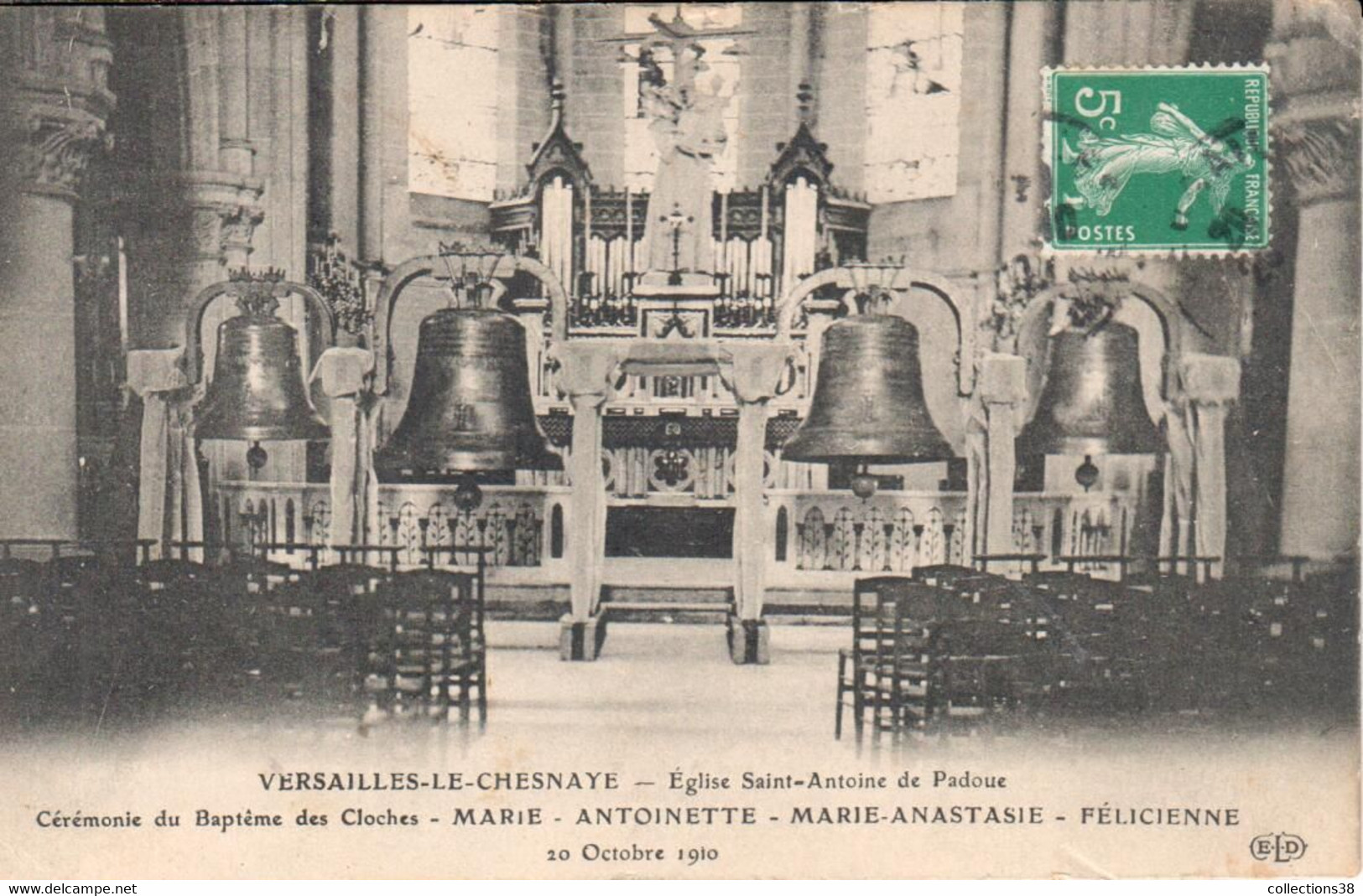 Versailles-Le-Chesnay - Eglise Saint-Antoine-de-Padoue Cérémonie De Baptême Des Cloches Marie-Antoinette Marie-Anastasie - Le Chesnay