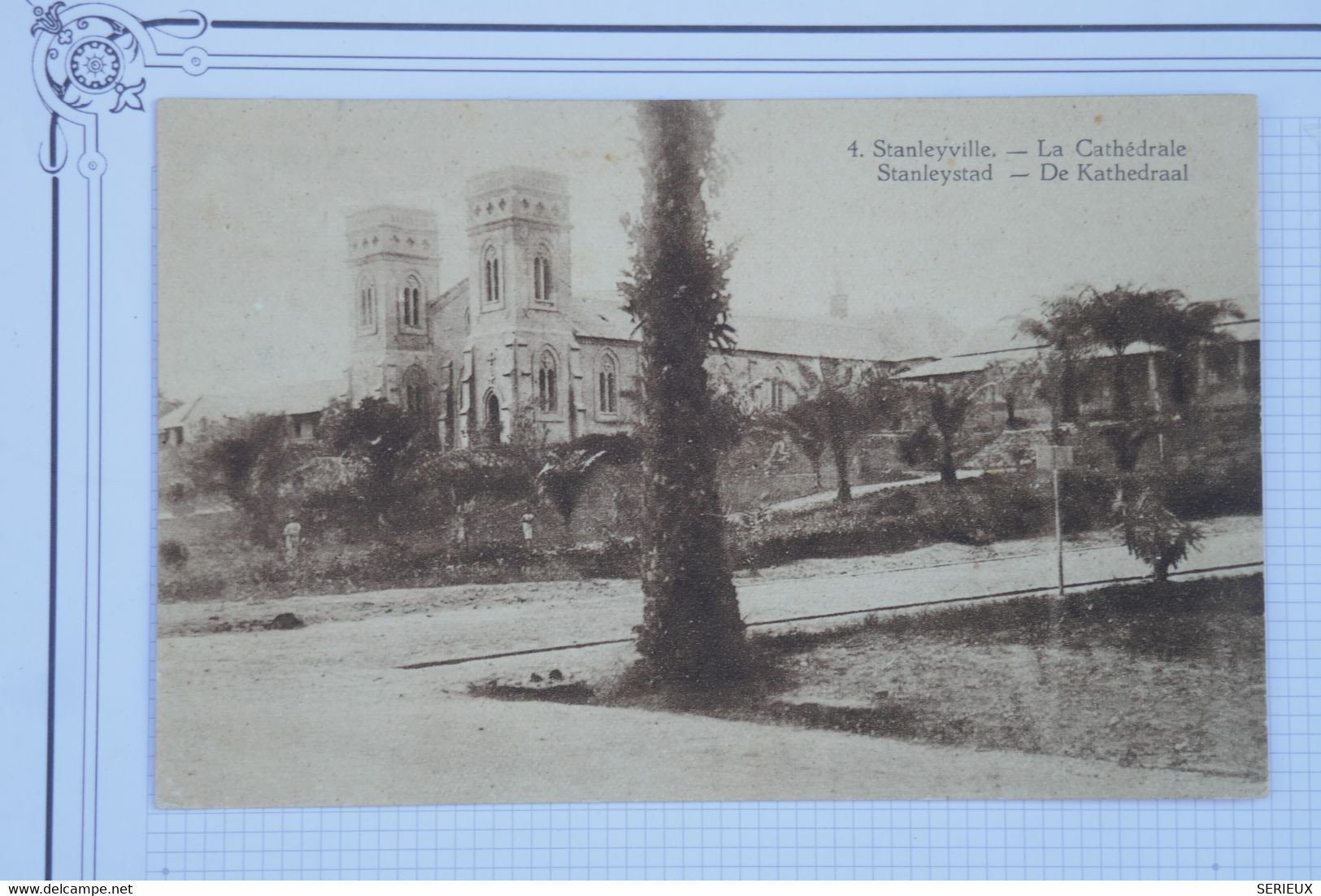 AT6 CONGO BELGE  BELLE  CARTE  1920   STANLEYVILLE+ LA CATHEDRALE +A VOIR - Covers & Documents