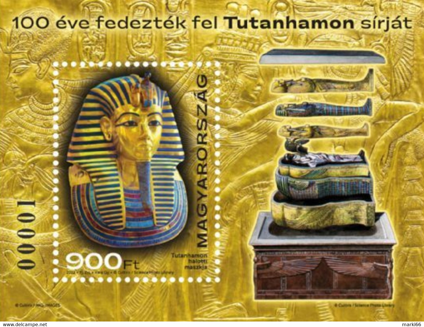 Hungary - 2022 - Tomb Of Pharaoh Tutankhamun - Centenary Of Discovery - Mint Souvenir Sheet - Neufs