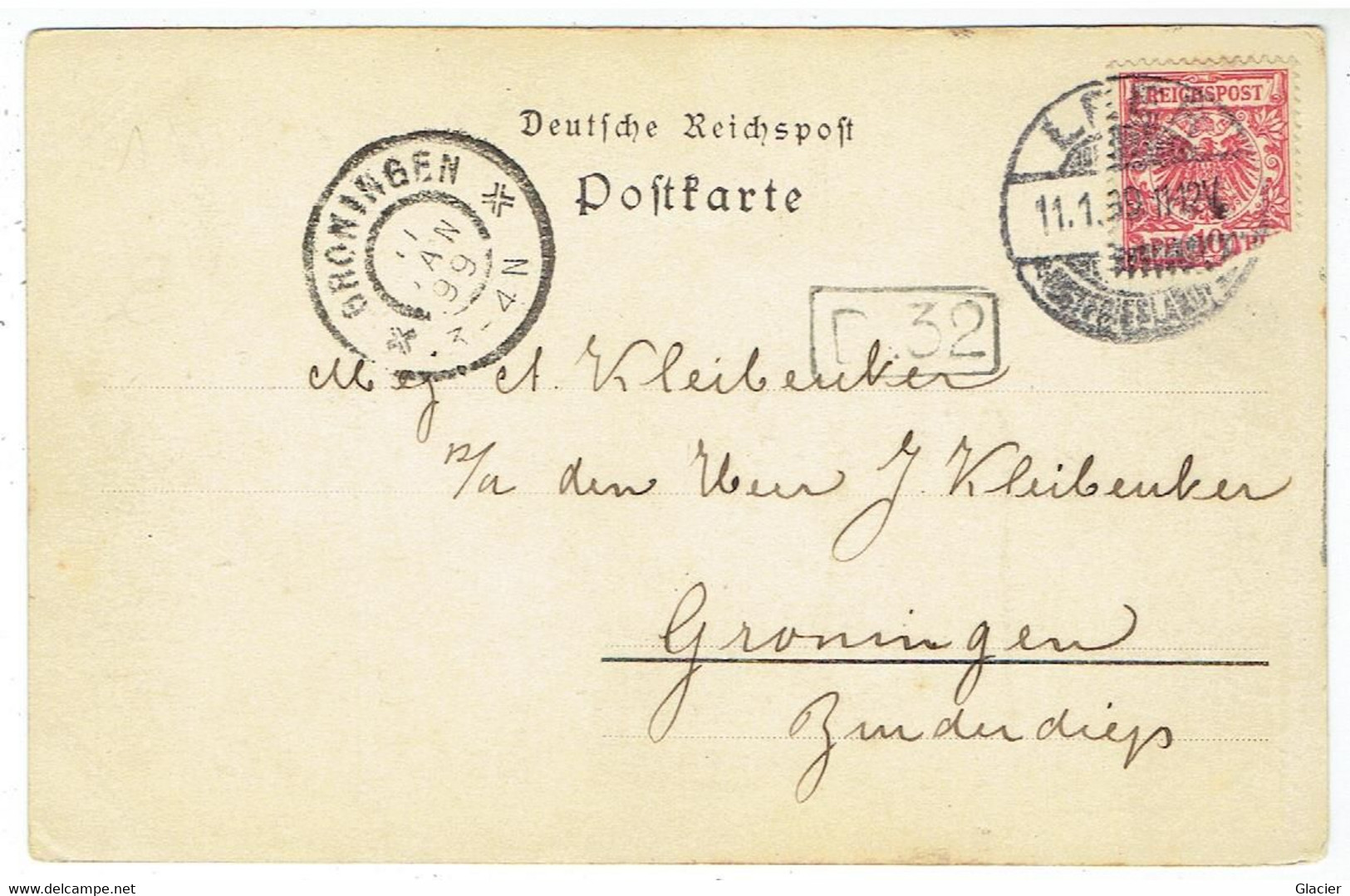 Gruss Aus Leer - Niedersachsen - Reichspost 1899 - Verlag Römler U. Jonas, Dresden N° 12541g - Leer