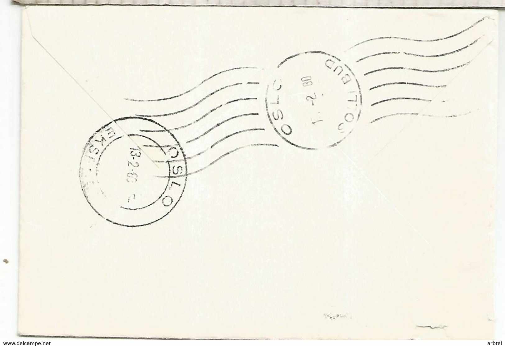 VILAJOYOSA ALICANTE CC URGENTE A OSLO 1980 SELLO BORBONES ALFONSO XIII CARTUJA GRANADA - Eilbriefmarken