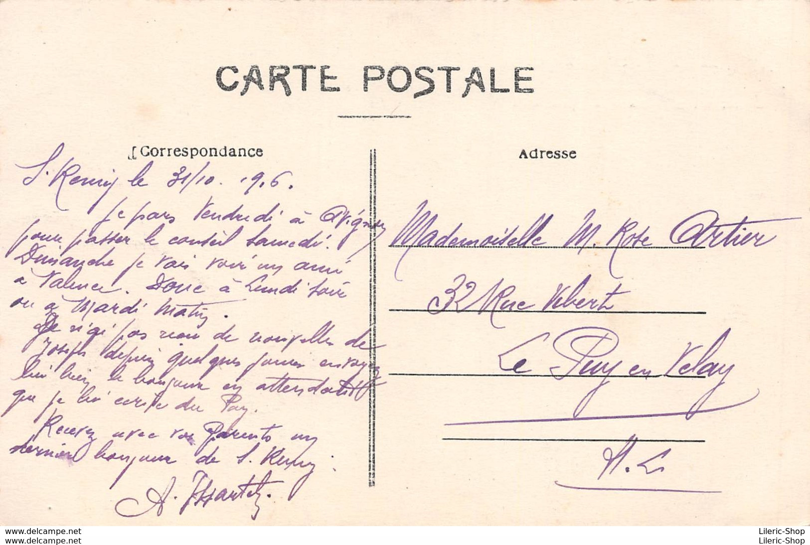 ►SAINT-RÉMY-DE-PROVENCE◄13►ÉGLISE ST-MARTIN◄CPA 1916►CACHET CROIX ROUGE ►ASSOCIATION DES DAMES FRANÇAISES◄ - Red Cross