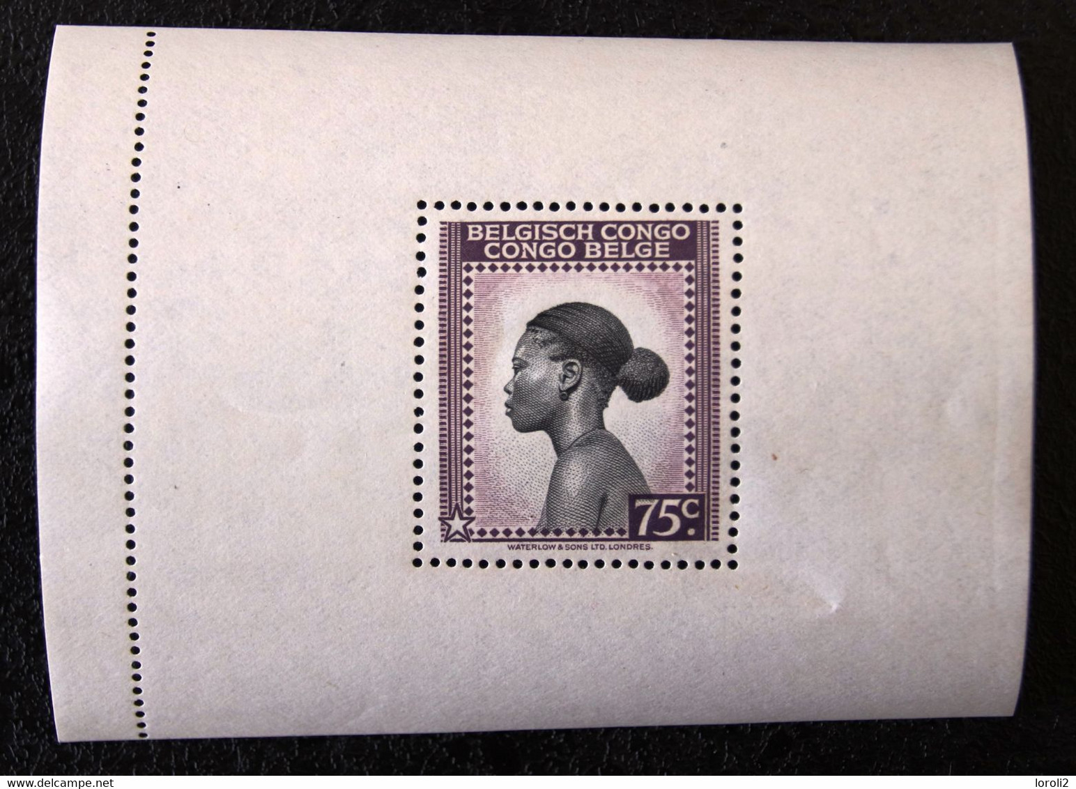 CONGO BELGE  BLOC  N°  4     NEUF **    ( 1943 )    COB  :  170,00€   !!! - Blocks & Sheetlets