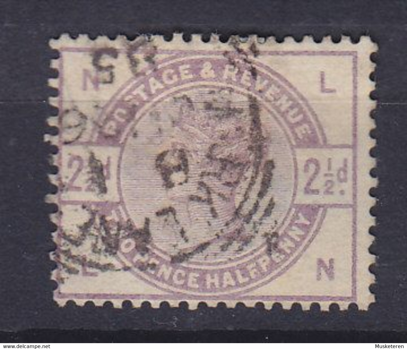 Great Britain 1884 Mi. 75    2½ P. Victoria 'NL' 'LN' MARK LANE, LONDON Cancel - Nuovi