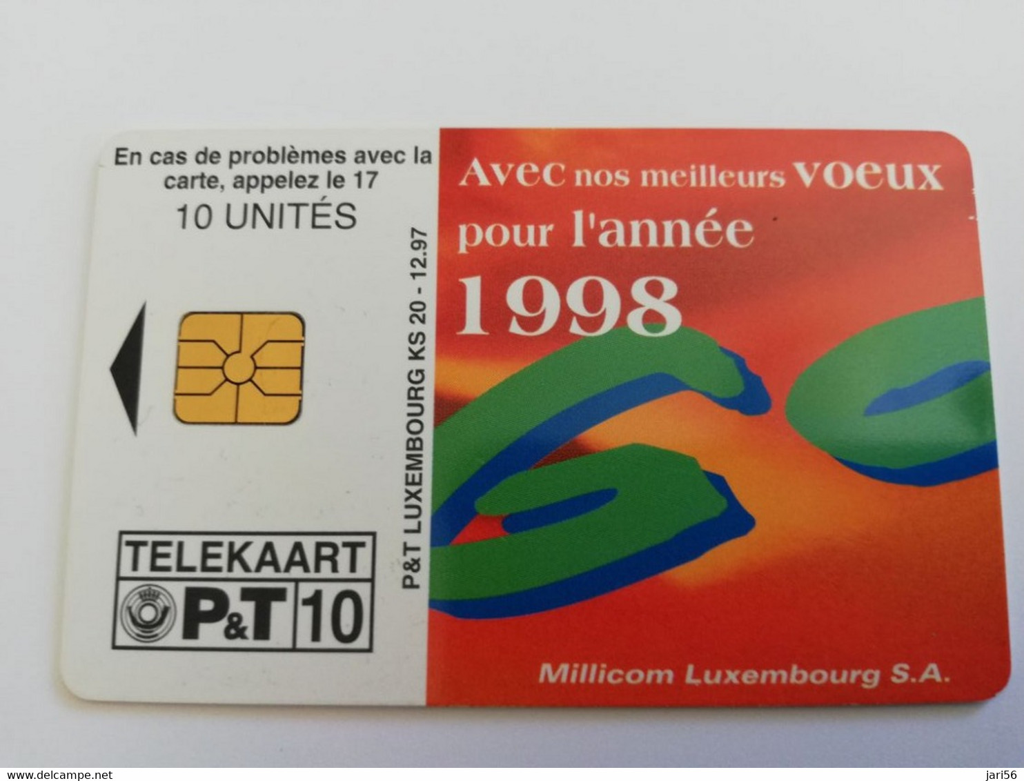 LUXEMBOURG CHIPCARD  10 UNITS  TANGO/GSM  NO; KS20     ** 9204** - Luxemburg