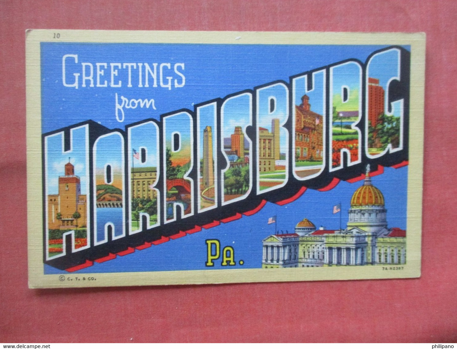 Greetings. Harrisburg Pennsylvania      Ref 5545 - Harrisburg
