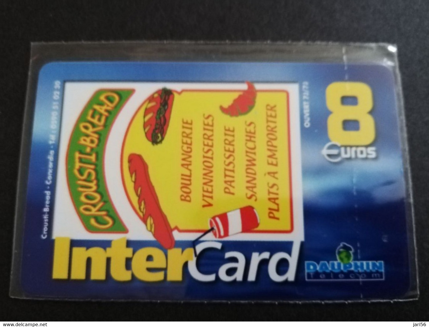 ST MARTIN  INTERCARD  CROUSTI BREAD       8 EURO /   INTER 126 / MINT CARD    ** 9244 ** - Antillen (Frans)