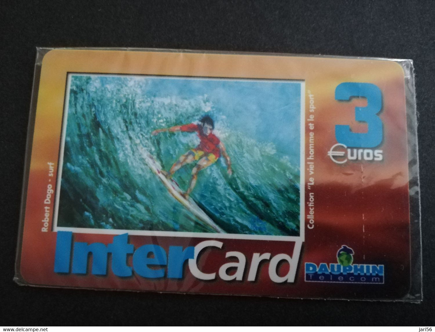 ST MARTIN  INTERCARD  ROBERT DAGO SURF       3 EURO /   INTER 130 / MINT CARD    ** 9250 ** - Antilles (Françaises)