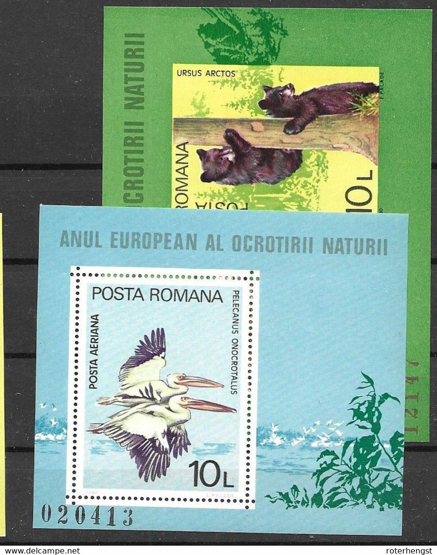 Romania Mnh ** Very Fine 1980 27,50 Euros Perf And Imperf Animal Bear Bird - Blocks & Sheetlets