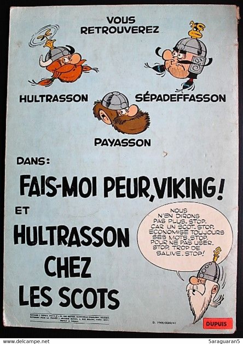 BD HULTRASSON LE VIKING - 3 - Hultrasson Perd Le Nord - EO 1968 - Hultrasson