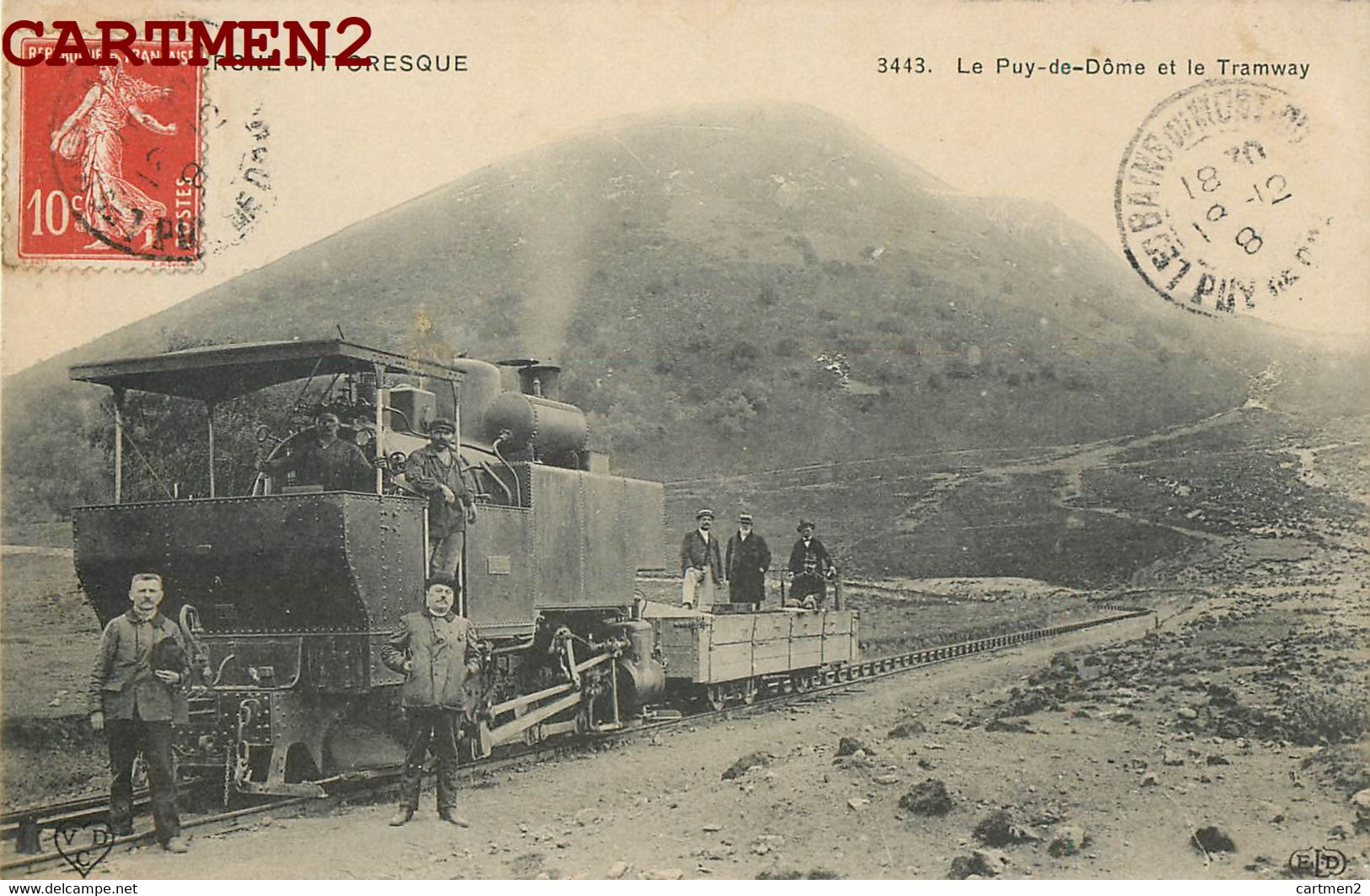 LE TRAMWAY DU PUY-DE-DOME BEAU PLAN TRAIN LOCOMOTIVE TRAM CHEMINOT CHEMIN DE FER ZUG BAHNHOF MONT-DORE AUVERGNE - Sonstige & Ohne Zuordnung