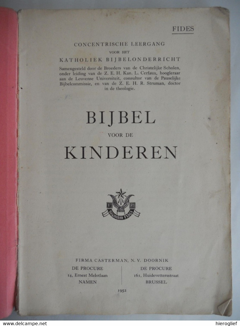 BIJBEL Voor De KINDEREN / 1952 / Evangelie Geloof Godsdienst - Juniors