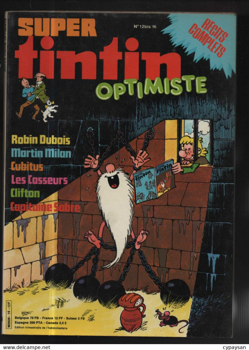 Tintin Super 16 Optimiste  BE Lombard  (BI6) - Tintin