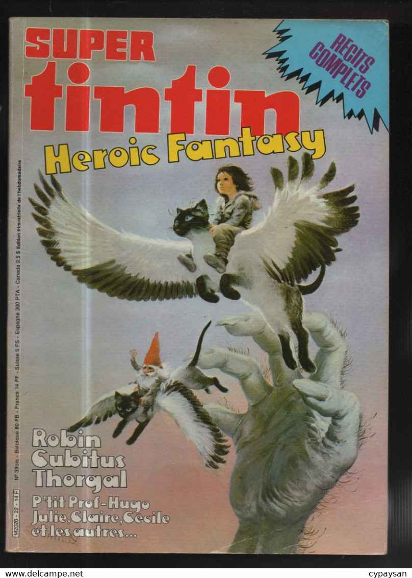 Tintin Super 22 Heroic Fantasy  BE Lombard  (BI6) - Tintin