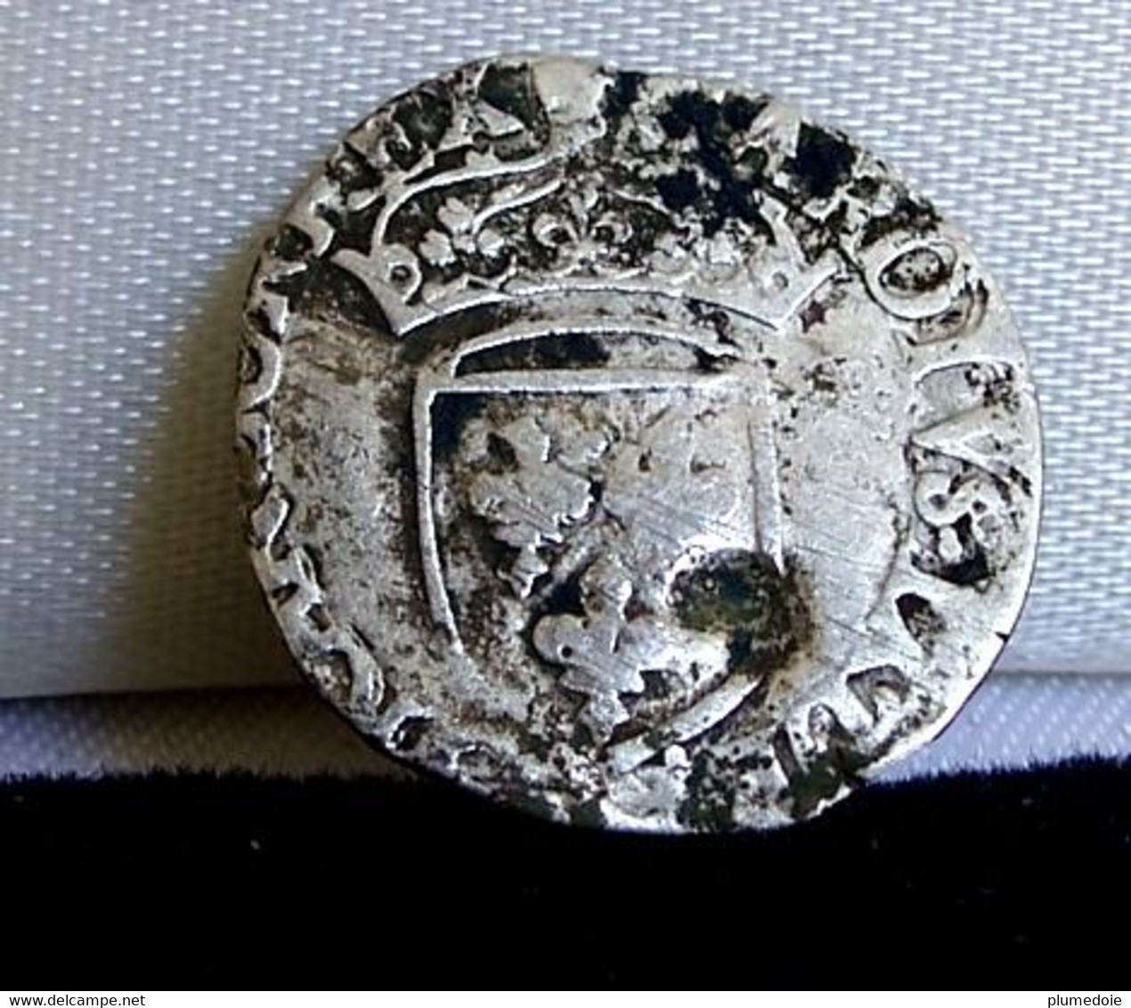 Monnaie CHARLES IX SOL PARISIS , 1ER TYPE 1567 D LYON . ARGENT . OLD SILVER COIN FRANCE CAROLUS IX - 1560-1574 Carlo IX