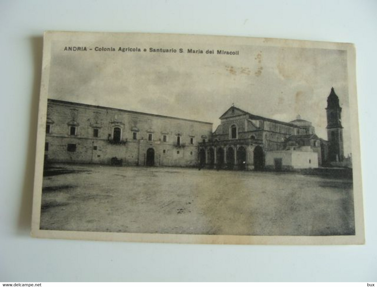 ANDRIA COLONIA AGRICOLA E SANTUARIO S MARIA DEI MIRACOLI  VIAGGIATA  COME DA FOTO  IMMAGINE OPACA FORMATO PICCOLO - Andria