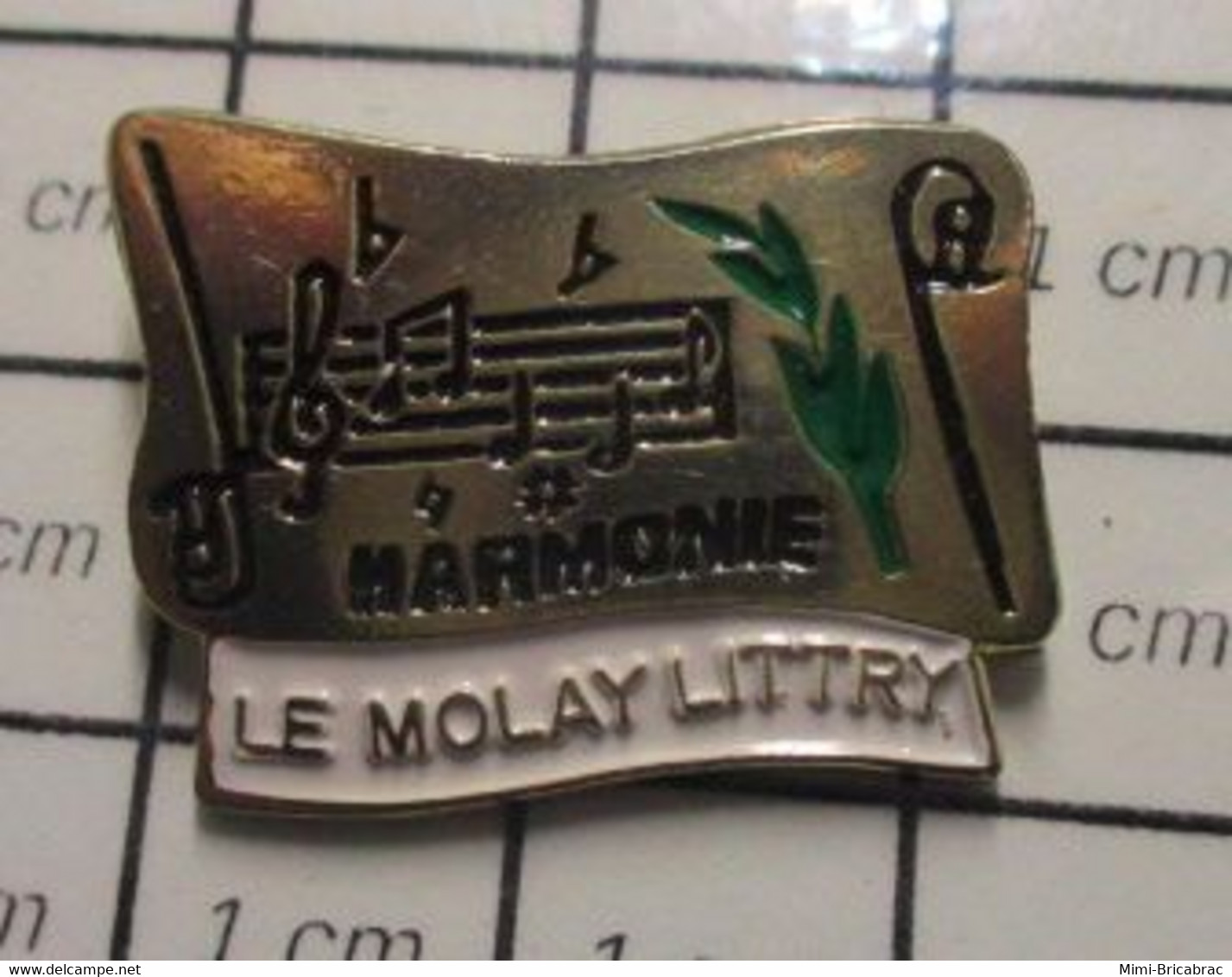 910B Pin's Pins / Beau Et Rare / THEME : MUSIQUE / FANFARE ORCHESTRE HARMONIE LE MOLAY-LITTRY - Musique