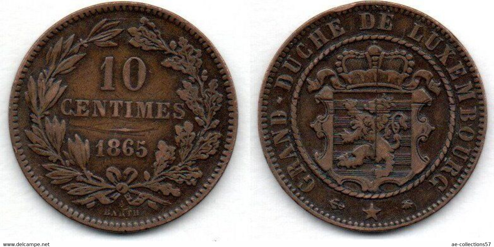 Luxembourg 10 Centimes 1865 TB+ - Luxembourg