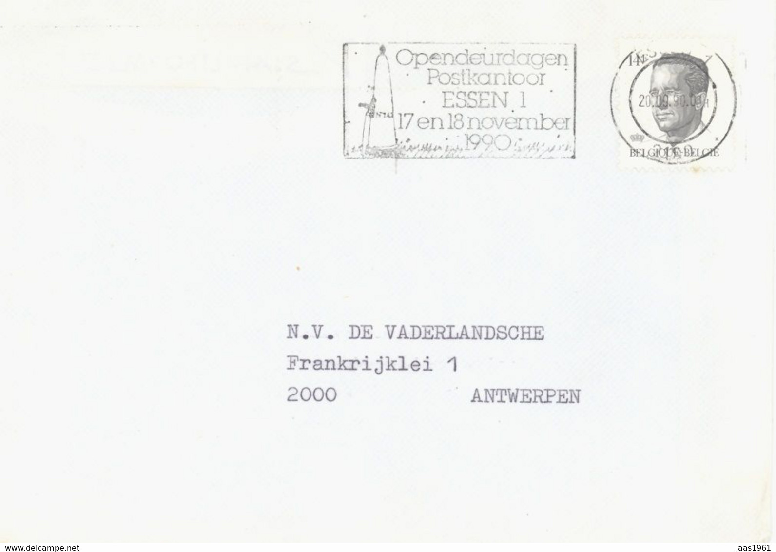 BELGIUM. POSTMARK. ESSEN 1990 - Autres & Non Classés