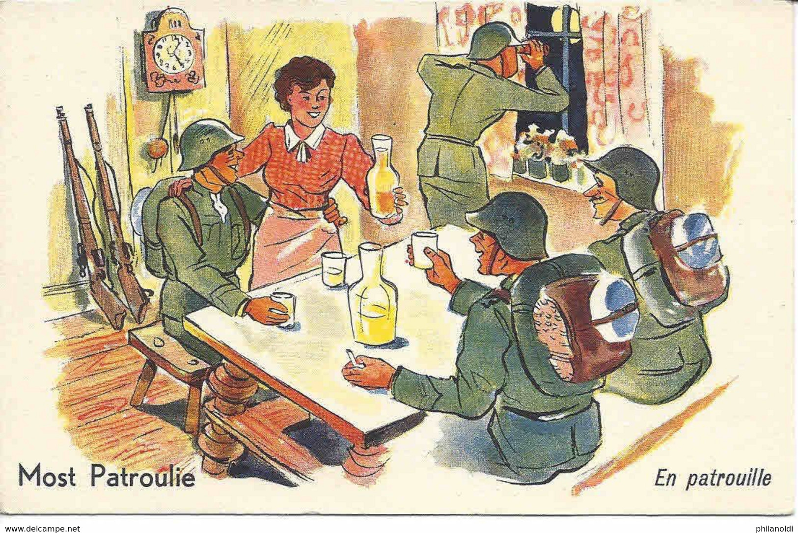 Humour Militaire. Armée Suisse. En Patrouille. Femme. Vin. Most Patroulie. Militärischer Humor. Schweizer Armee. - Risch-Rotkreuz