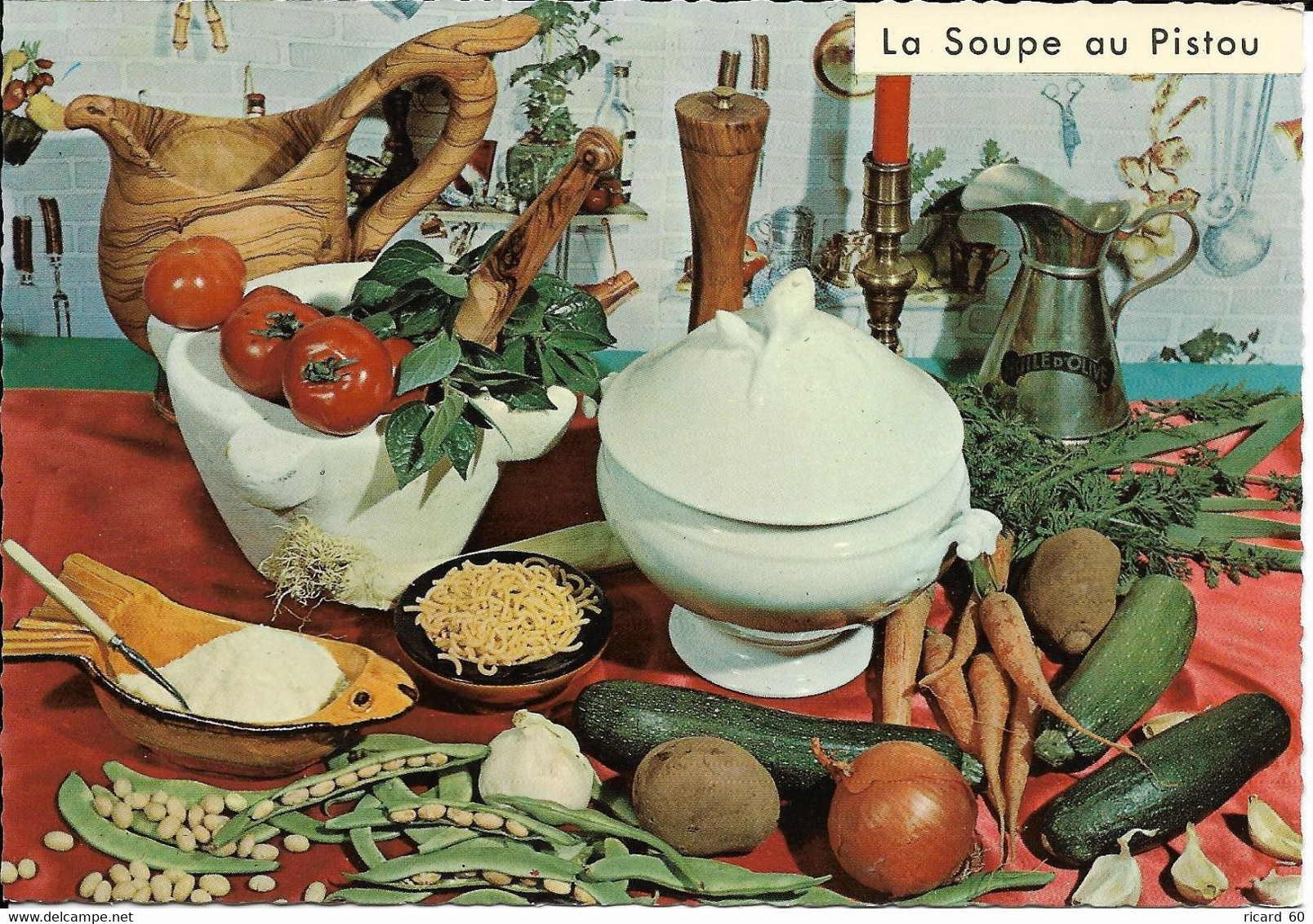 Cpsm Gastronomie Française, Recette De Cuisine, La Soupe Au Pistou - Recettes (cuisine)