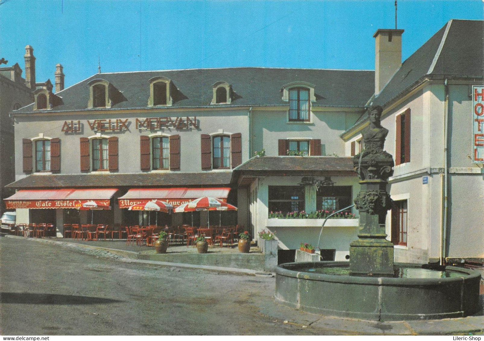 ►CHATEAU-CHINON◄58►2 CPM◄±1970►AU VIEUX MORVAN►HOTEL-RESTAURANT◄CHEVRIER-MENUEL - PROPRIÉTAIRES►ÉDIT. NIVERNAISES - Chateau Chinon