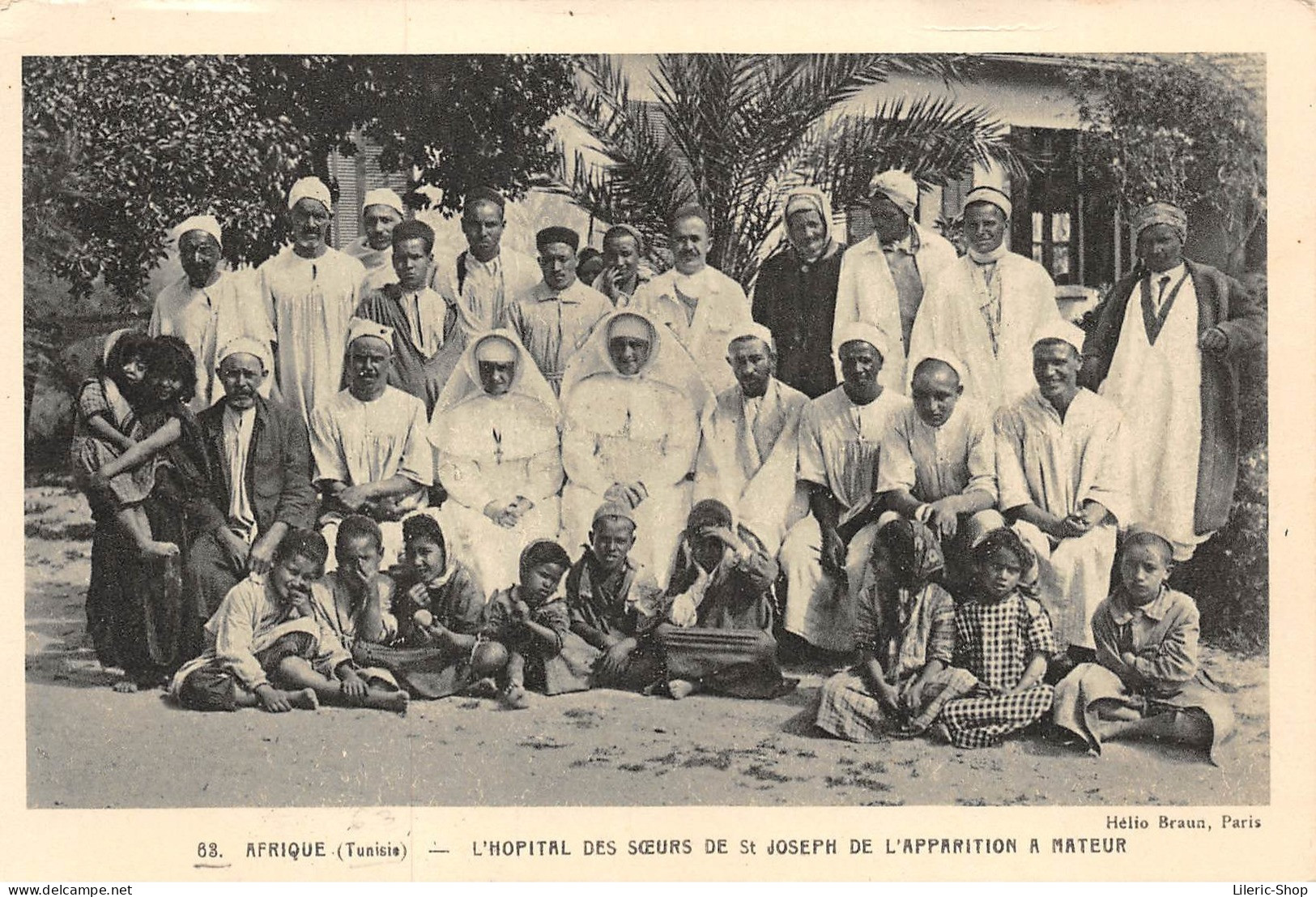 TUNISIE / CPA ± 1910 MISSION ÉGLISE CATHOLIQUE # HÔPITAL DES SOEURS DE SAINT JOSEPH DE L' APPARITION - Tunesië