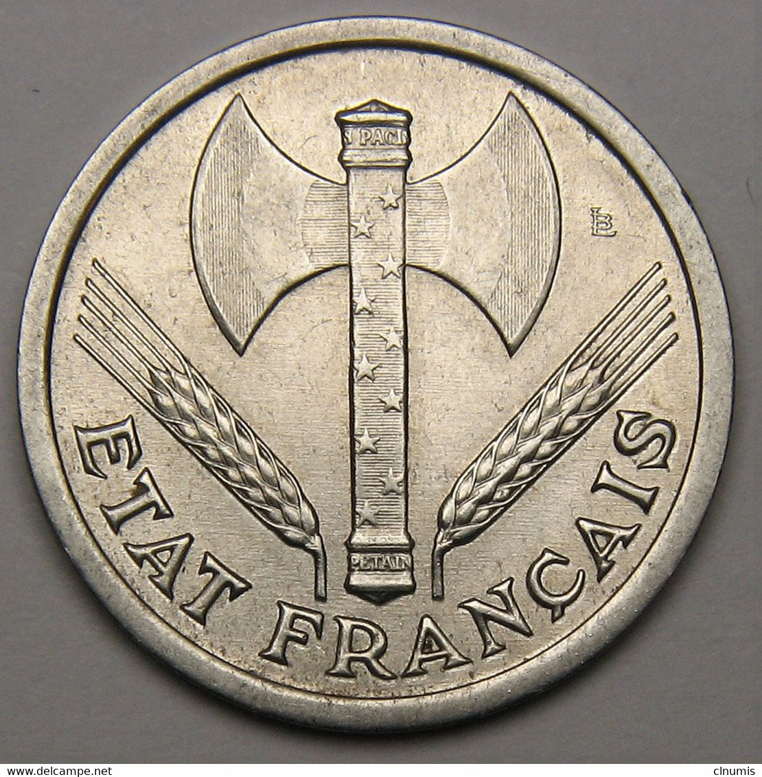 2 Francs Francisque, 1943, Aluminium - Etat Français - 2 Francs