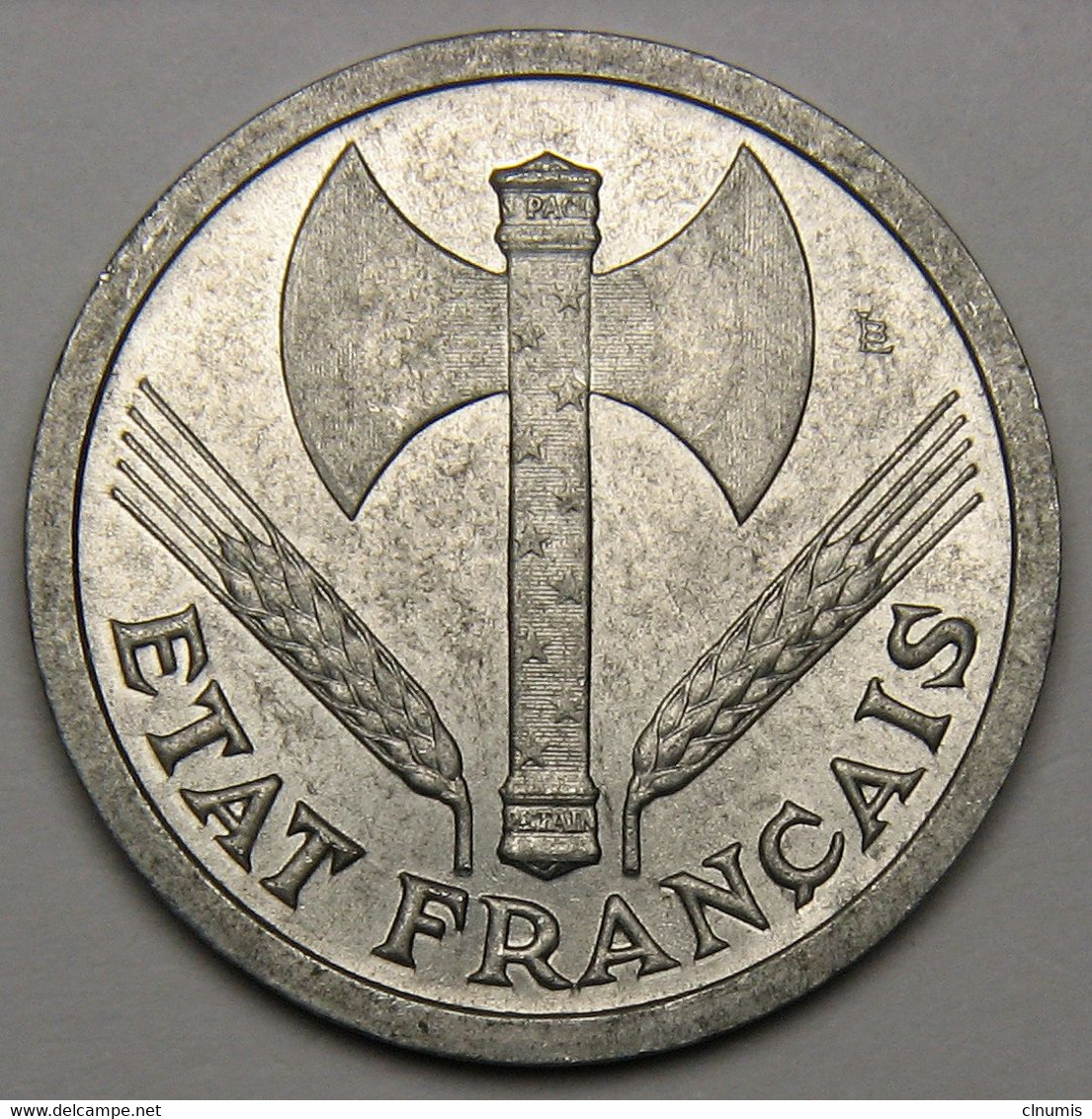 2 Francs Francisque, 1943, Aluminium - Etat Français - 2 Francs