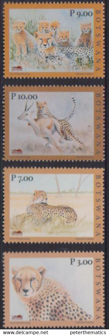 BOTSWANA, 2022, MNH, FELINES, CHEETAHS, 4v - Felini