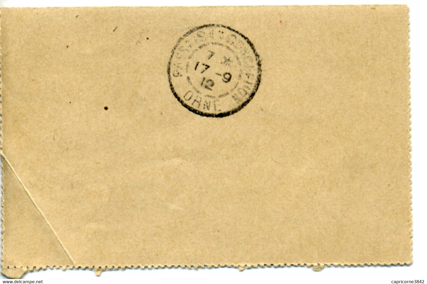 1912 - Carte-lettre De Le Teilleul Pour Passais La Conception - Tp Semeuse 10ct N° 137 - Date 147 - Kaartbrieven