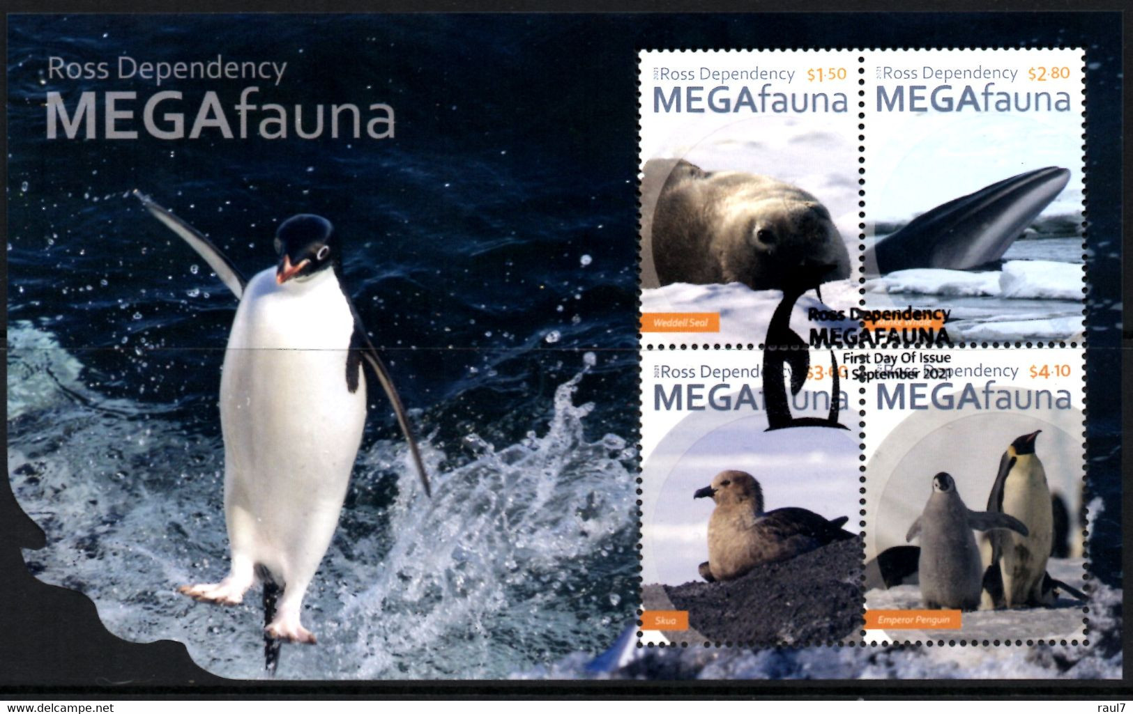 ROSS Dependency 2021 - Méga Faune De L'Antarctique - BF Oblitéré 1er Jour - Unused Stamps
