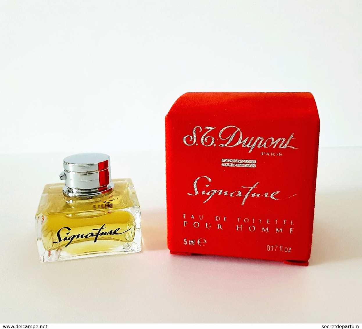 Miniatures De Parfum  SIGNATURE De S.T. DUPONT    EDT Pour Homme    5  Ml    +  Boite - Miniatures Hommes (avec Boite)