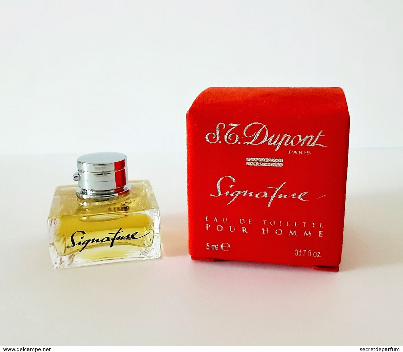 Miniatures De Parfum  SIGNATURE De S.T. DUPONT    EDT Pour Homme    5  Ml    +  Boite - Miniatures Hommes (avec Boite)