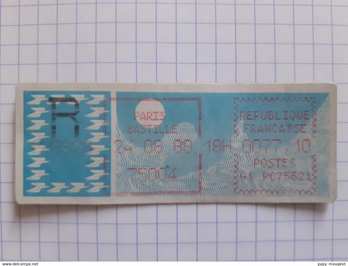 Paris Bastille 75004 - 24-08-88 - G1 PC75621 Tarif 77.10 R PU3328 - 1985 Carta « Carrier »