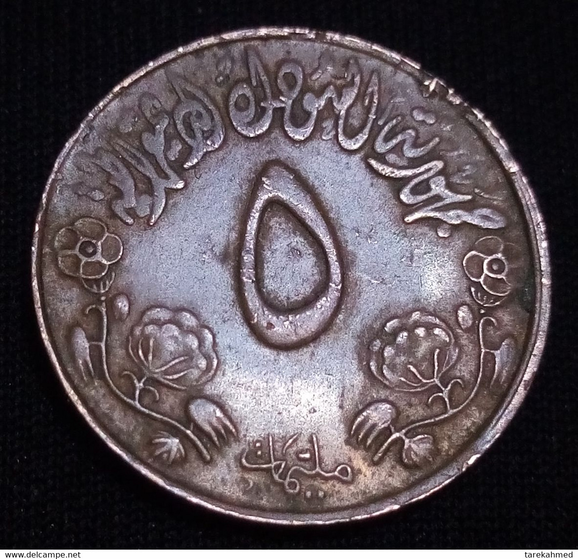 Sudan , VV Rare 5 Milliemes (FAO) (1973) Circulating Comve Coin: F.A.O. KM 53,Gomaa - Soudan