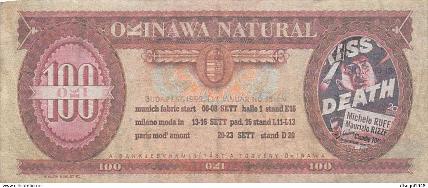 011313 "100 OKI - OKINAWA NATURAL" BANCONOTA PUBBLICITARIA FAC - SIMILE ORIG. - Non Classés