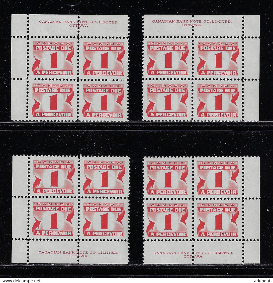 CANADA 1973 POSTAGE DUES SECOND ISSUE UNITRADE J28i 4 CB MNH - Strafport