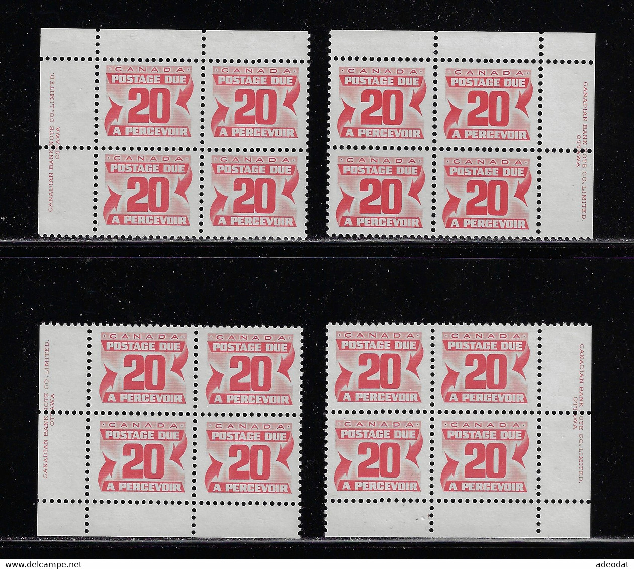 CANADA 1977 POSTAGE DUES SECOND ISSUE UNITRADE J38 4 CB MNH - Port Dû (Taxe)