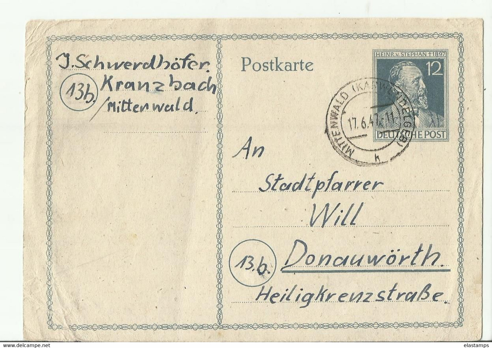 DP GS 1947 - Postwaardestukken