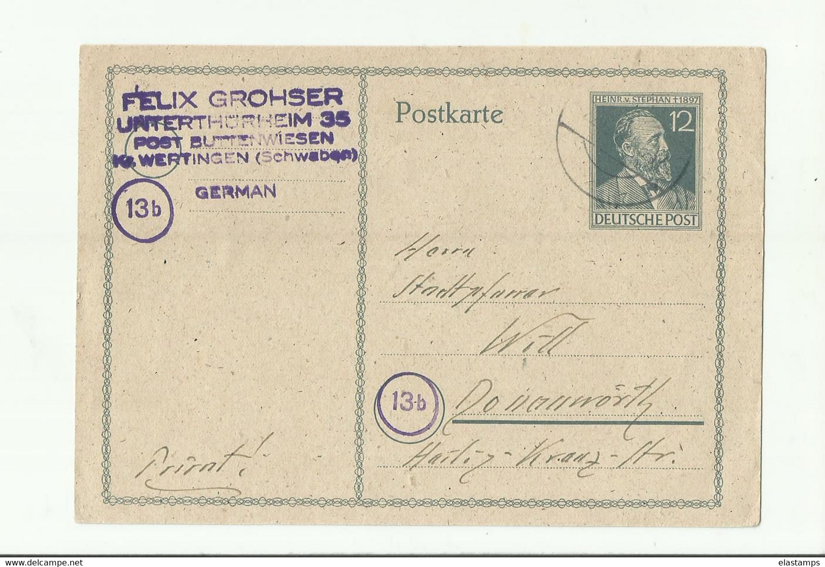 DP GS 1947 - Postal  Stationery